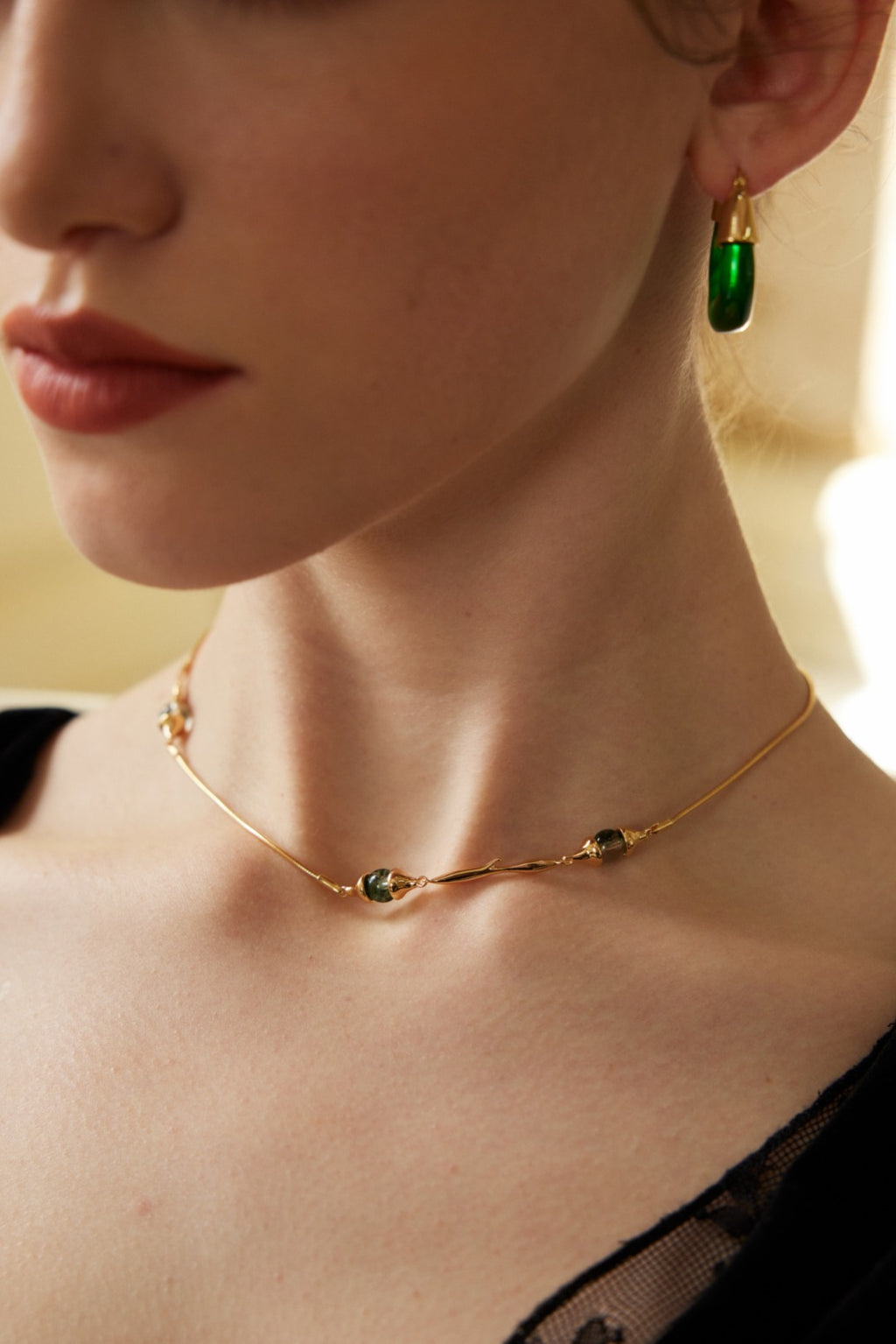 Moss Agate and Lapis Lazuli Necklace