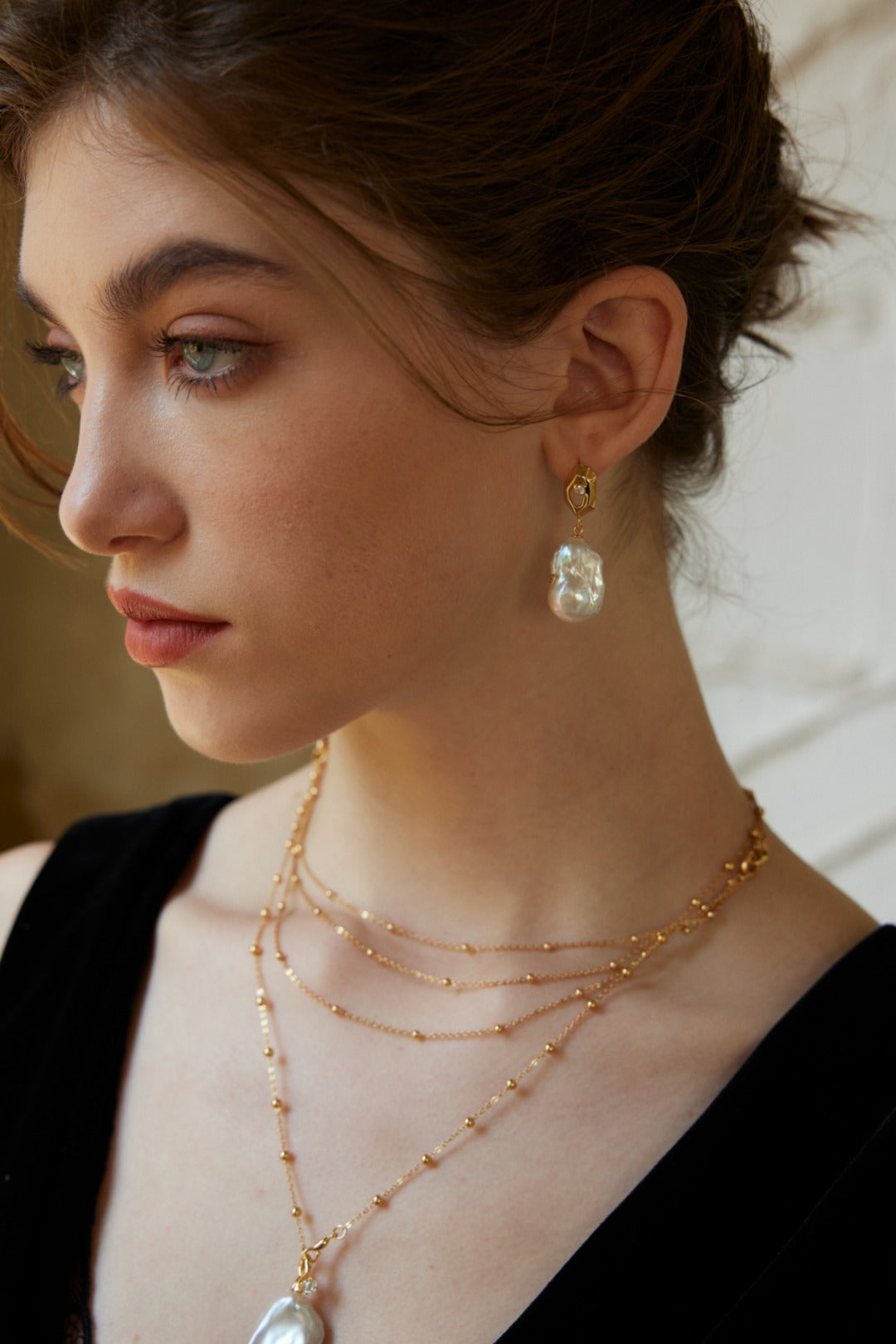 Stella Pear & Zircon Earrings