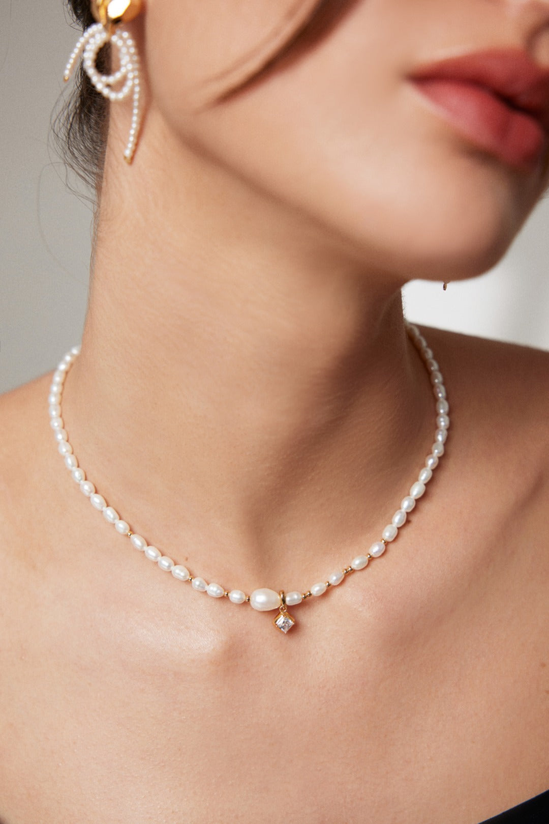 Stella Pearl Zircon Necklace