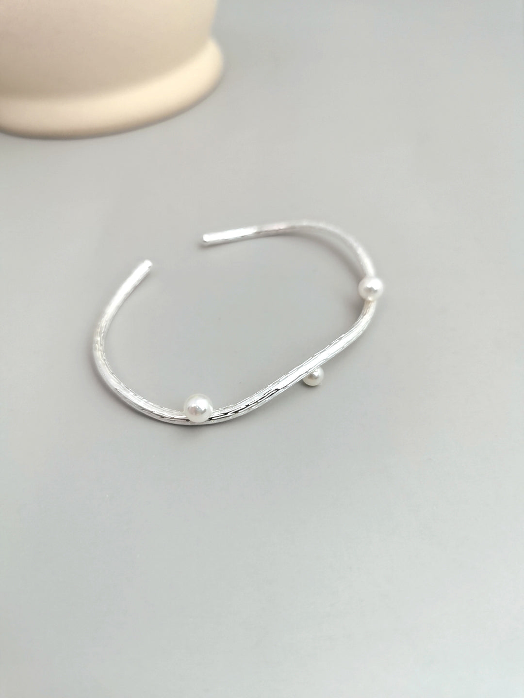 Mini Pearl Torque Bangle