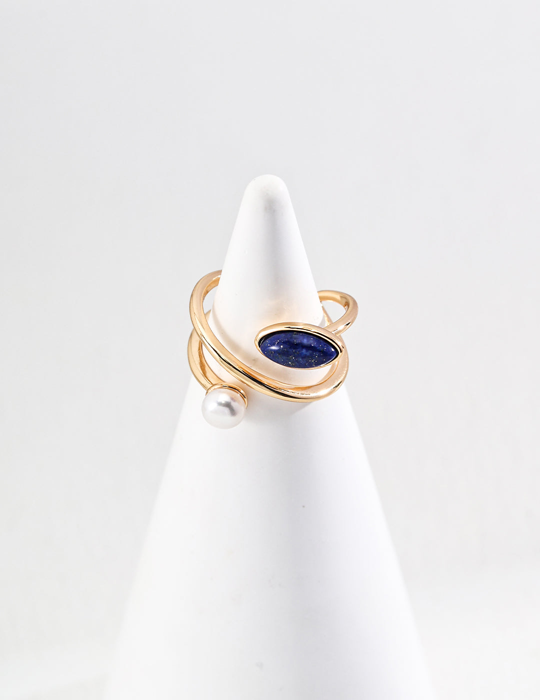 Lapis And Pearls Ring