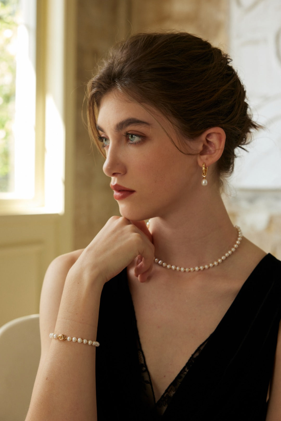 Stella Pearl Necklace - Gold