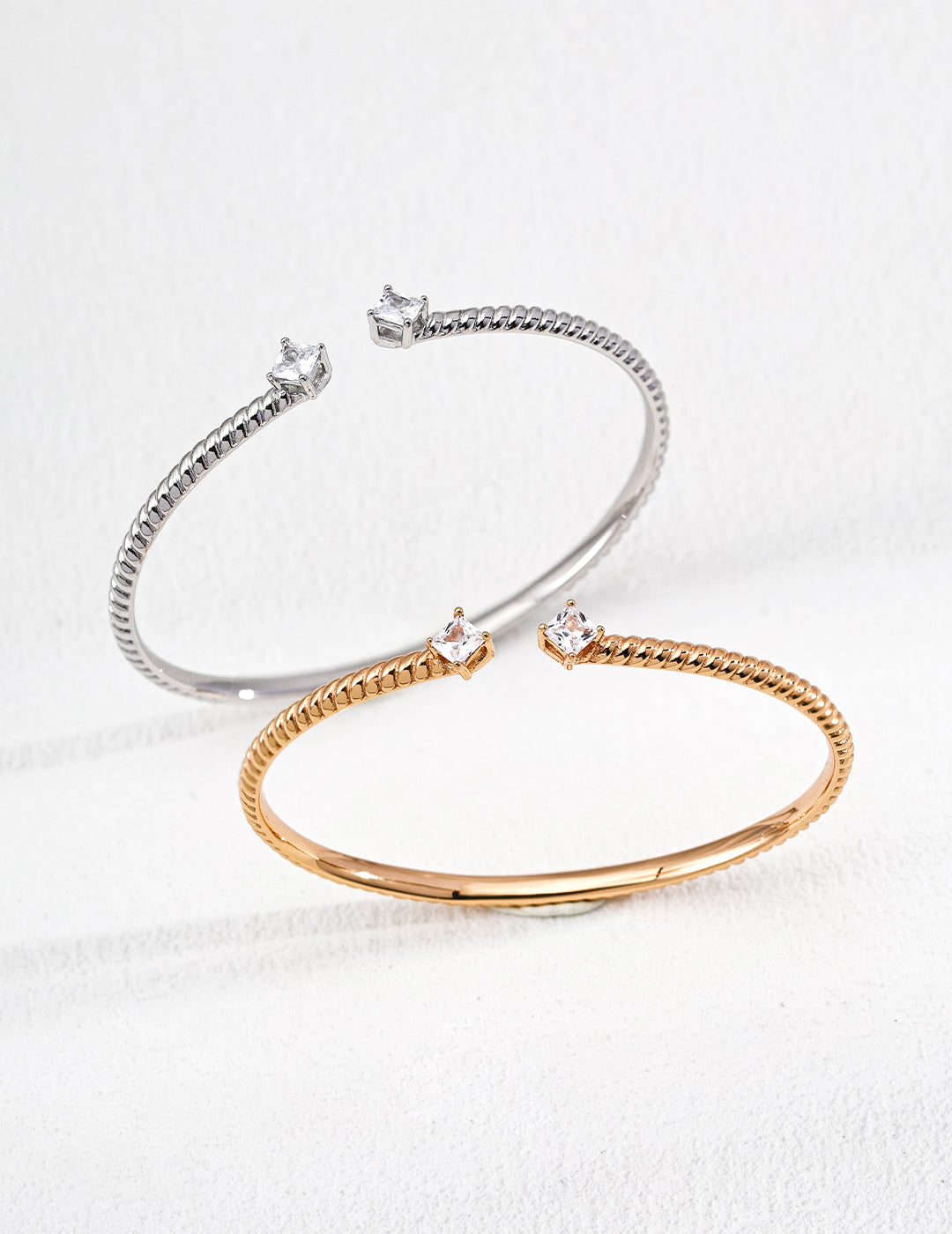 Zirconia Open Cuff Bangle
