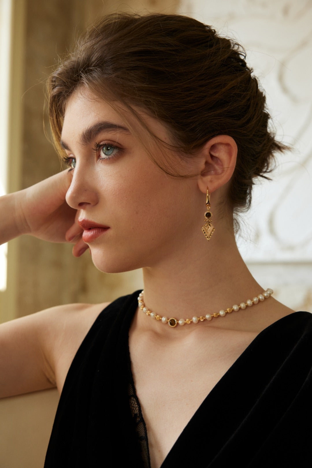 Mini Pearl Necklace - Gold