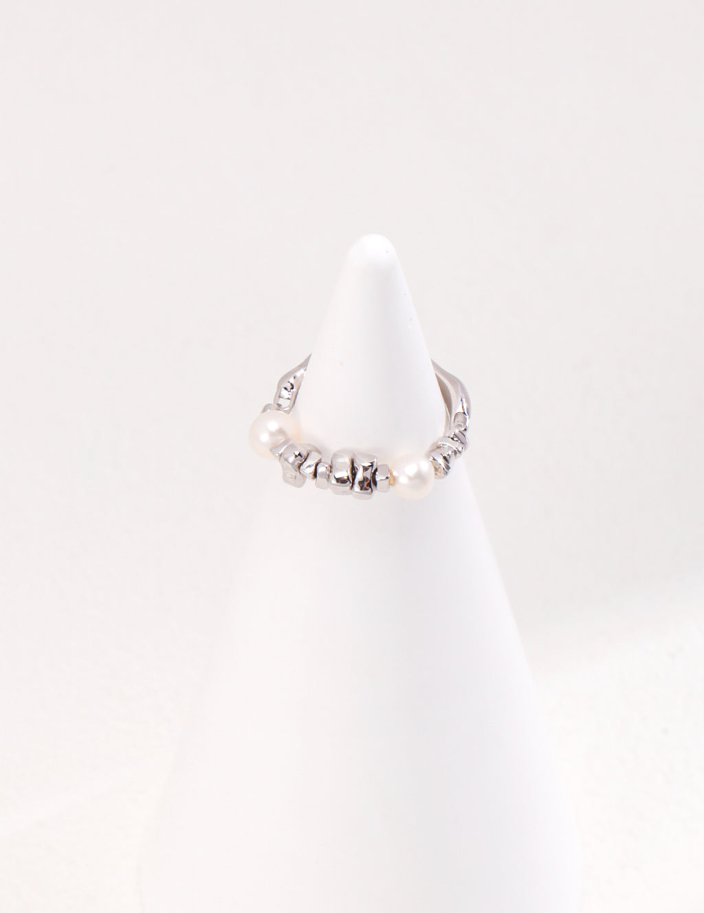 MIni Silver Nuggets Ring