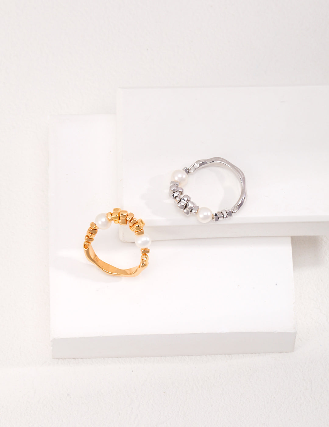 MIni Silver Nuggets Ring