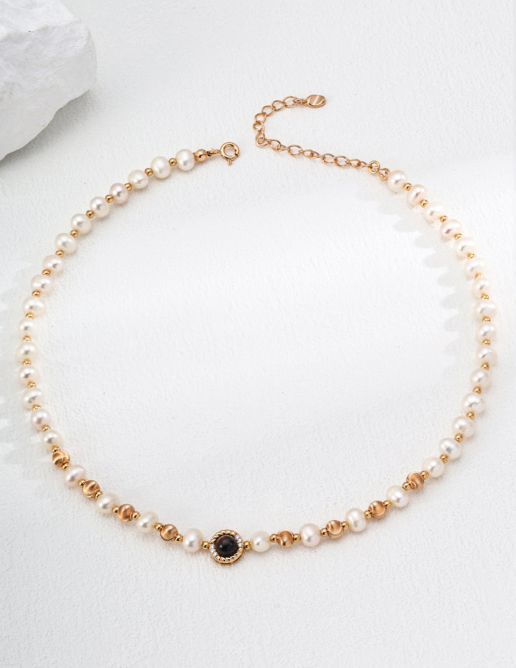 Mini Pearl Necklace - Gold