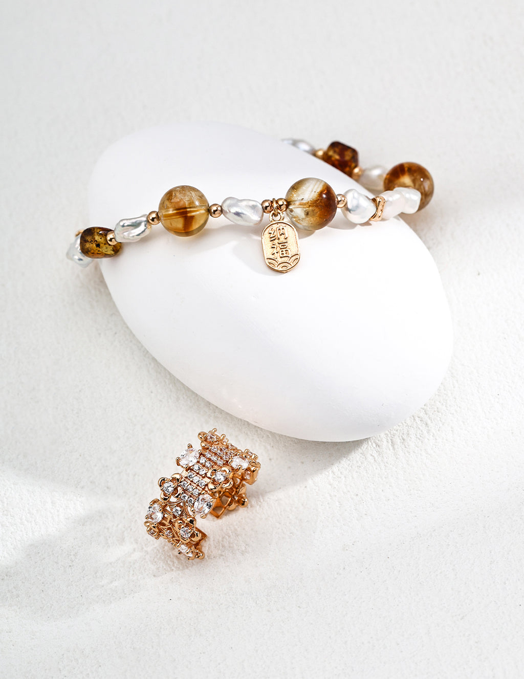 Amber Citrine Cristal Bracelet