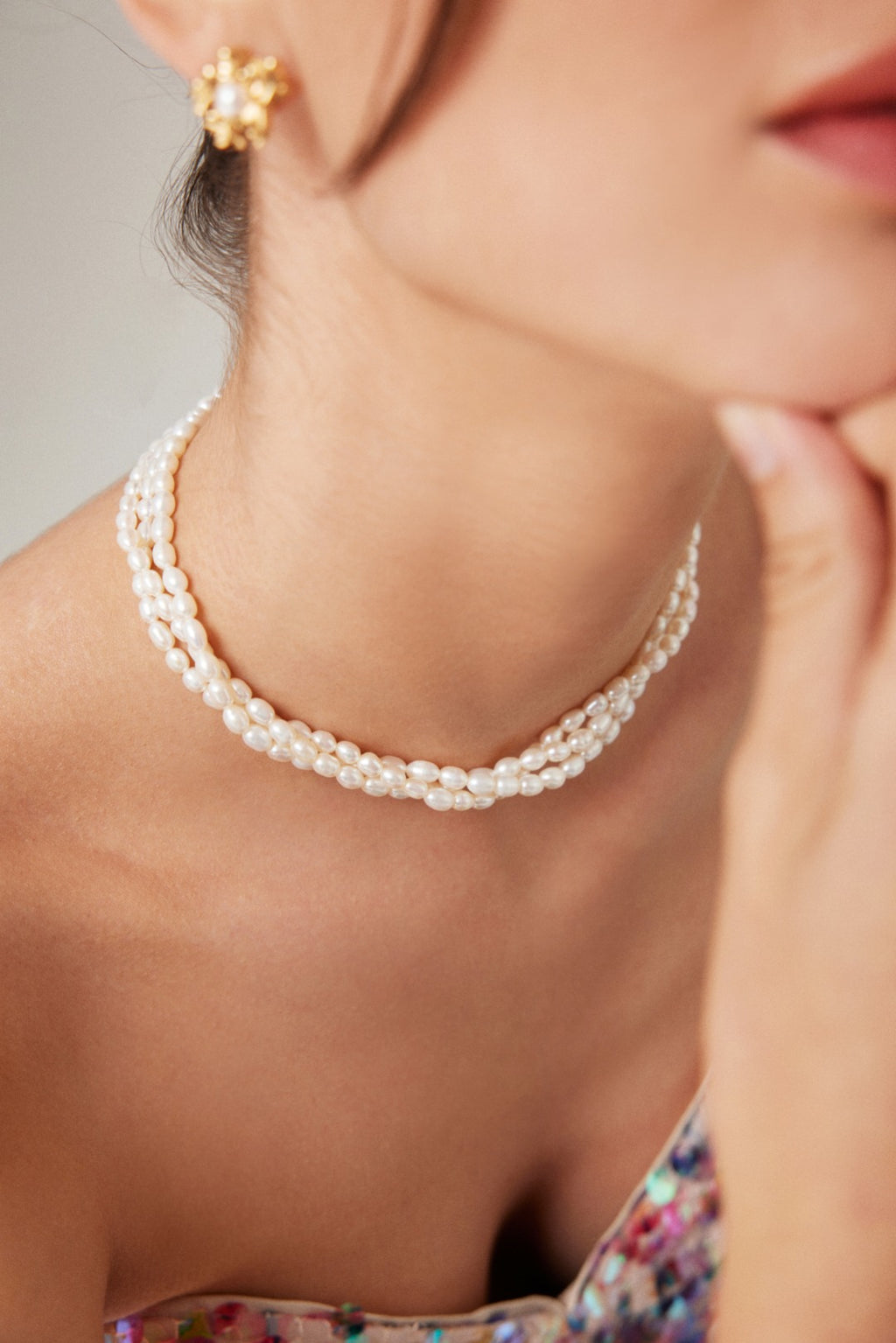 Granule Pearl Strand Necklace