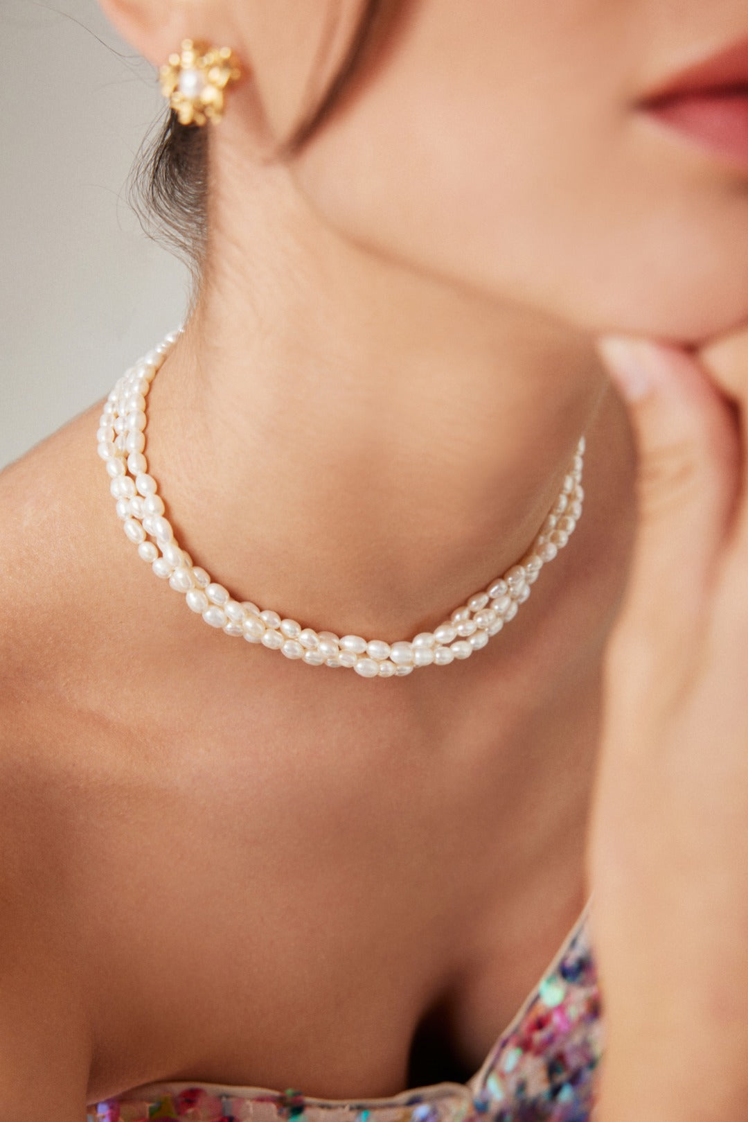 Granule Pearl Strand Necklace