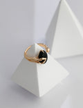 Natural Black Agate Ring