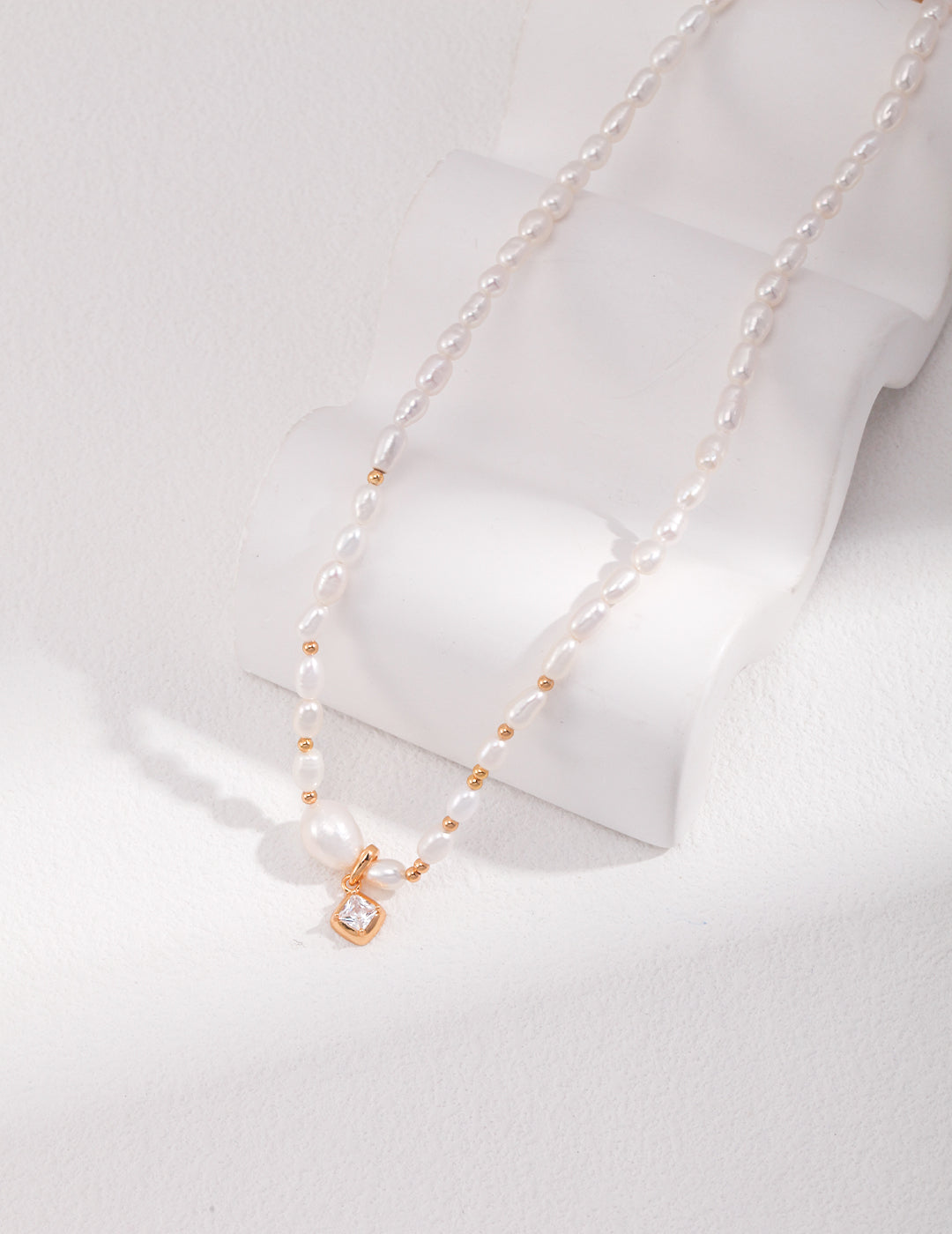 Stella Pearl Zircon Necklace