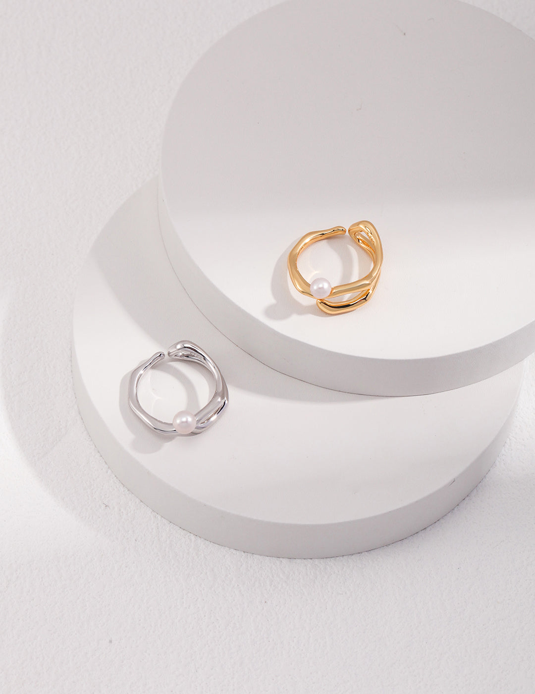 Irregular Water Ripple Pearl Ring