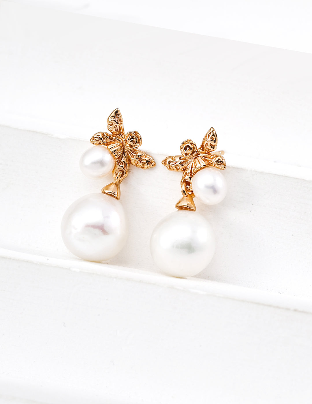 Stella Mini Double Pearl Earrings