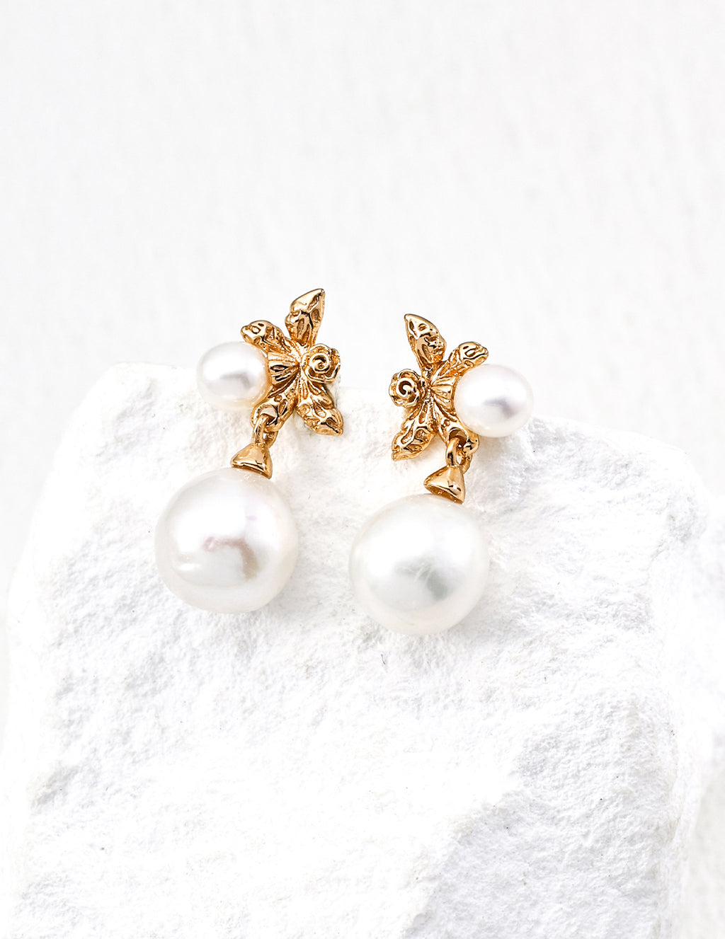 Stella Mini Double Pearl Earrings