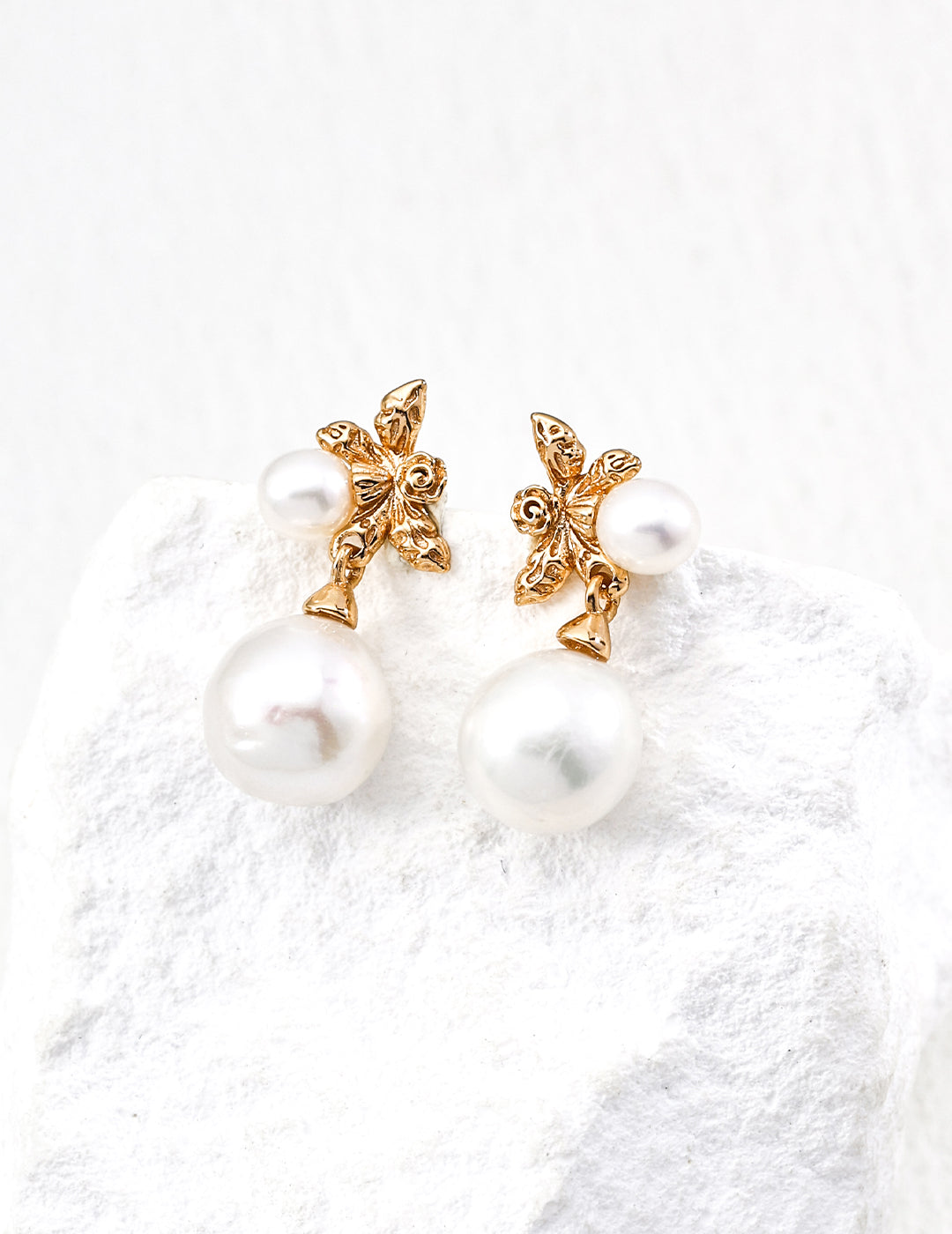 Stella Mini Double Pearl Earrings