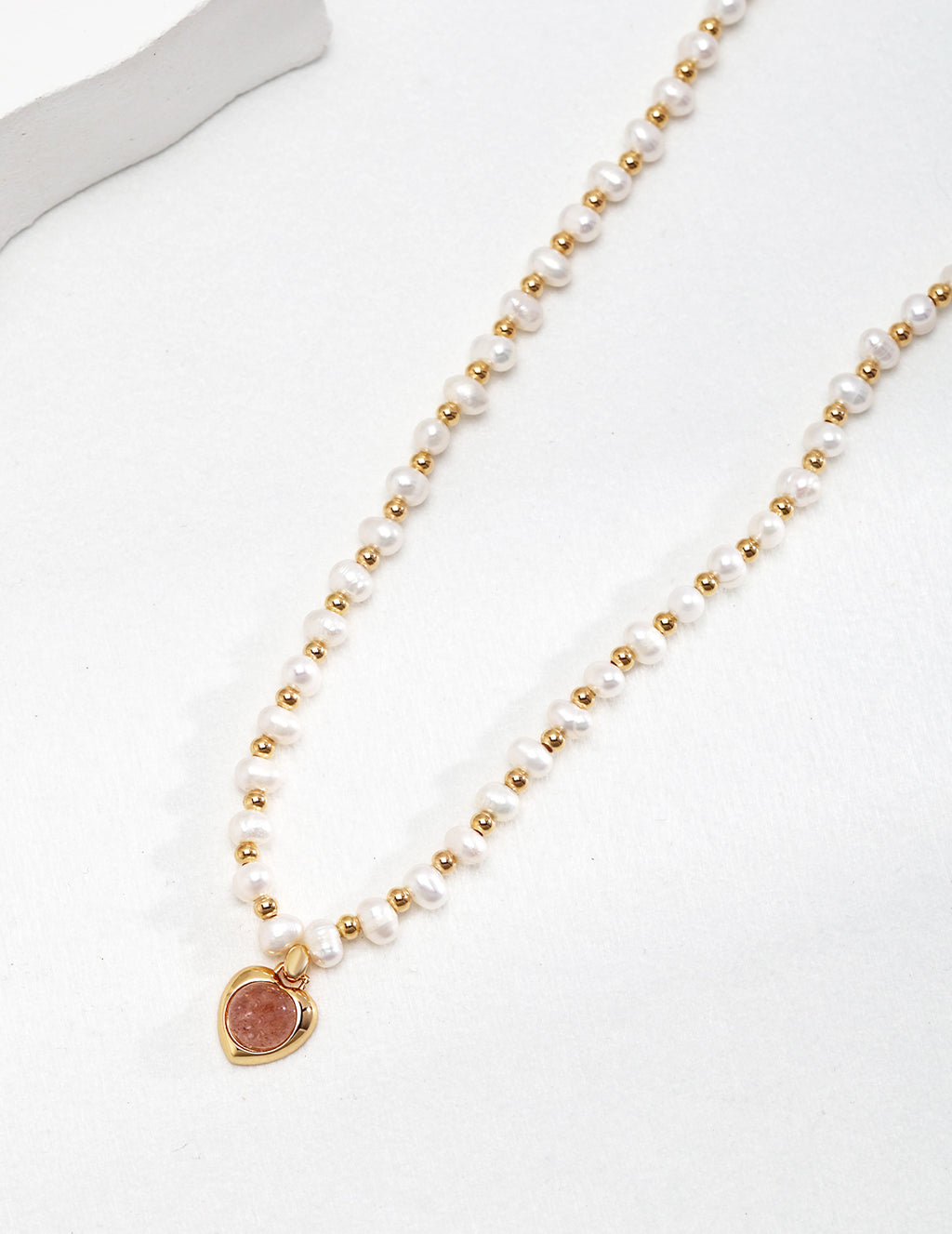 Strawberry Quartz Pendant Necklace