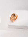 Tiger's Eye Wide Ring